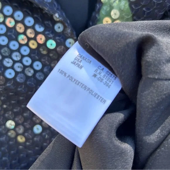 Escada Vintage Y2K Sequin Embellished Floral Blazer Jacket Black Red 38